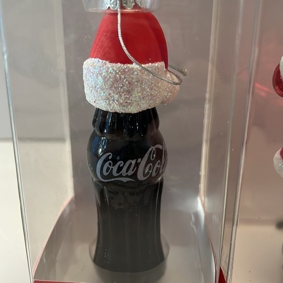 Kurt S Adler Coca Cooa Christmas Ornaments Santa and Coke Bottle 2009 2010 - Picture 2 of 12